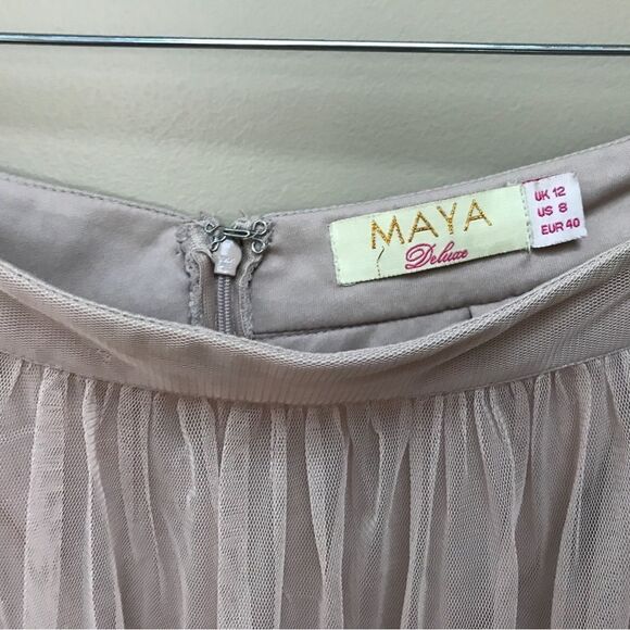 Maya Bluch Colored Flowing Tulle Skirt (8) - Picture 4 of 15